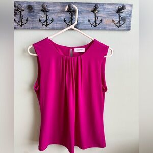 Calvin Klein Fuchsia Sleeveless Blouse